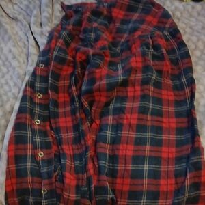 Forever 21 Red and Black Plaid Button Down Shirt